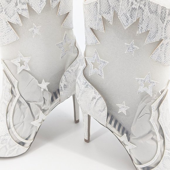 Betsey Johnson Lunas Snake Print Western Boots 7M - Picture 7 of 11